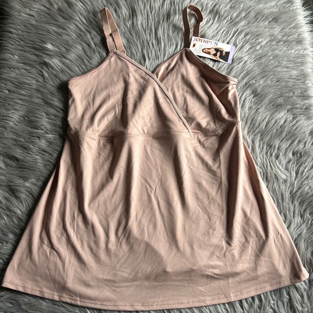 Joyspun Maternity Nursing Cami Tank Top Women's Size XXL-XXXL Pink Wireless